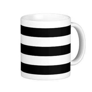 Horizontal black stripes coffee mug