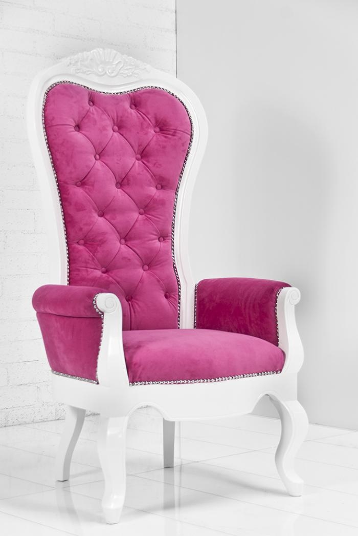 baby pink velvet chair