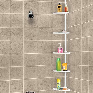 Plastic shower caddy is more durable because of its totally