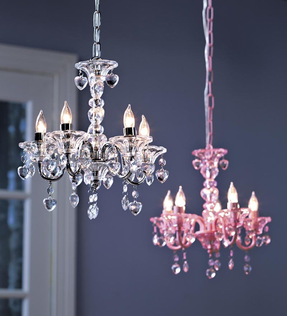 Room style crystal hearts chandelier for kids rooms 1015308