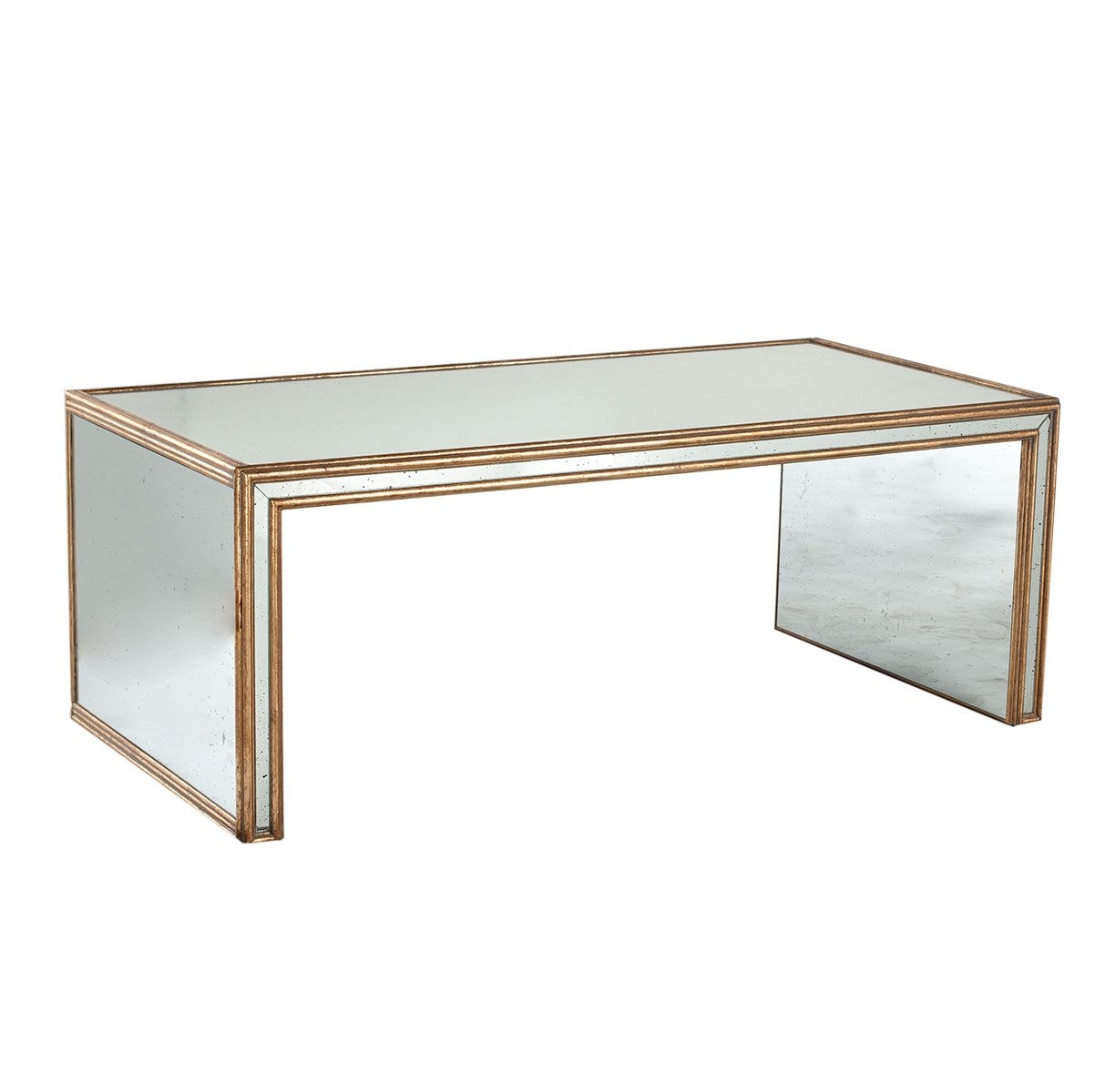 Antiqued mirrored coffee table 1