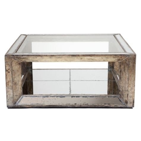 Antiqued mirrored coffee table 18