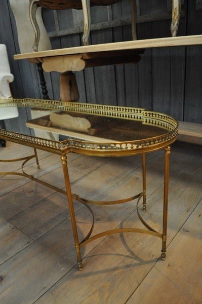Antiqued mirrored coffee table 27
