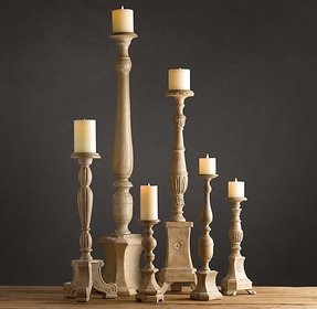 Large Wood Candle Holders - Foter