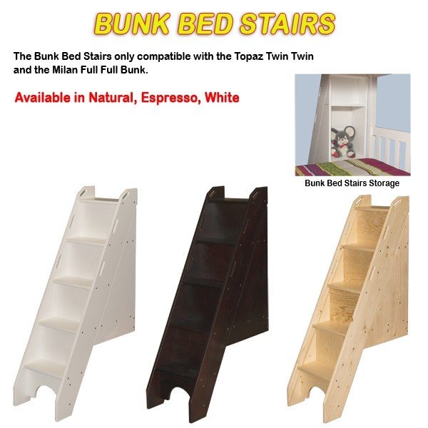 bunk bed storage stairs only