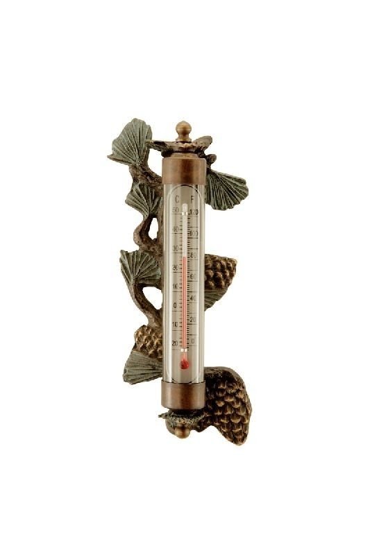 Cast Iron and Glass Outdoor Thermometer