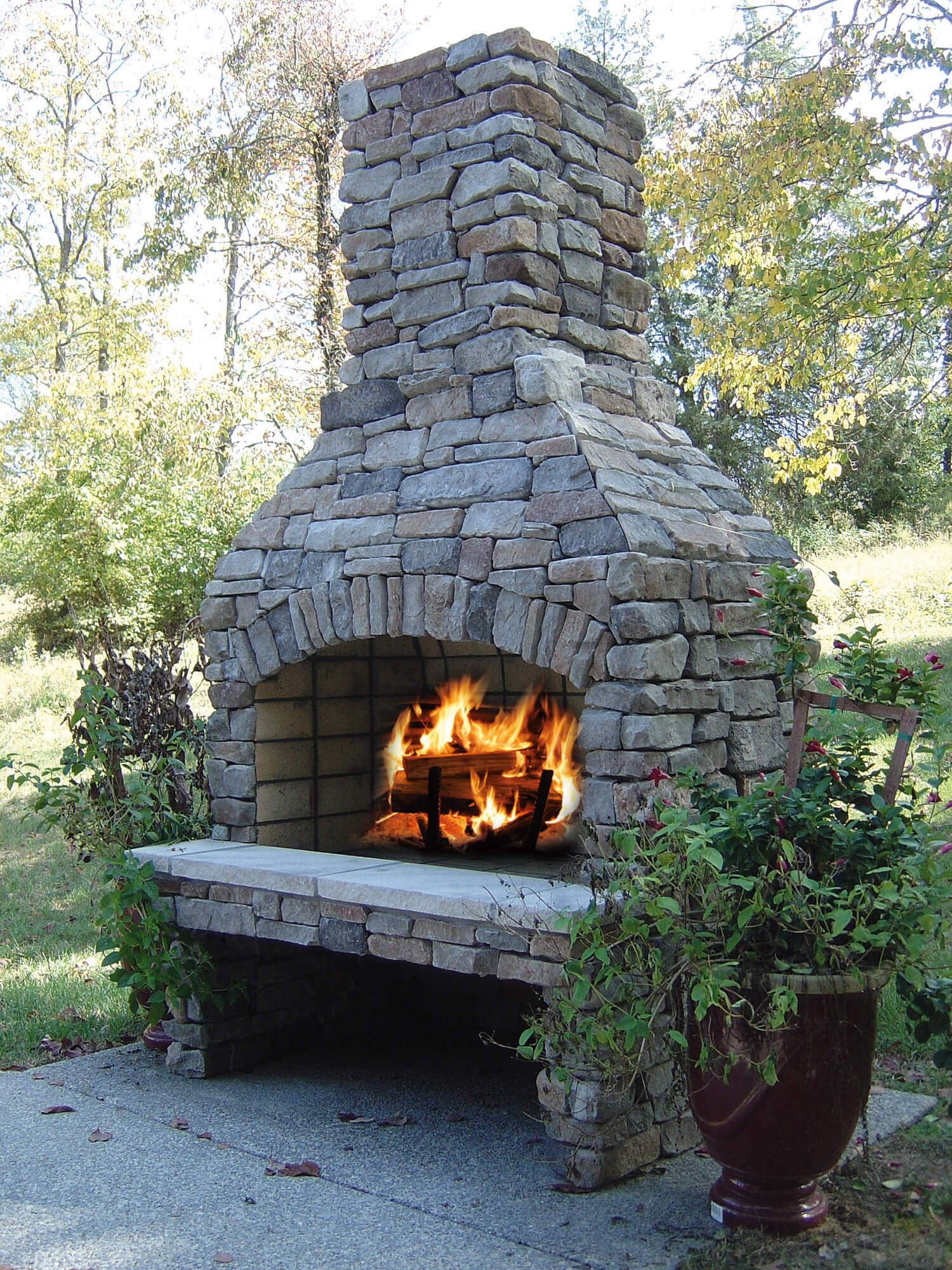 Stoneage manufacturing wood burning fireplace kit