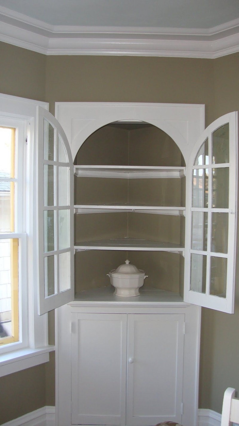 The Corner Curio Cabinet Stands Out Now That It Is White And We ?s=l