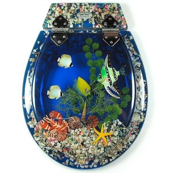 Tropical fish shop toilet seat