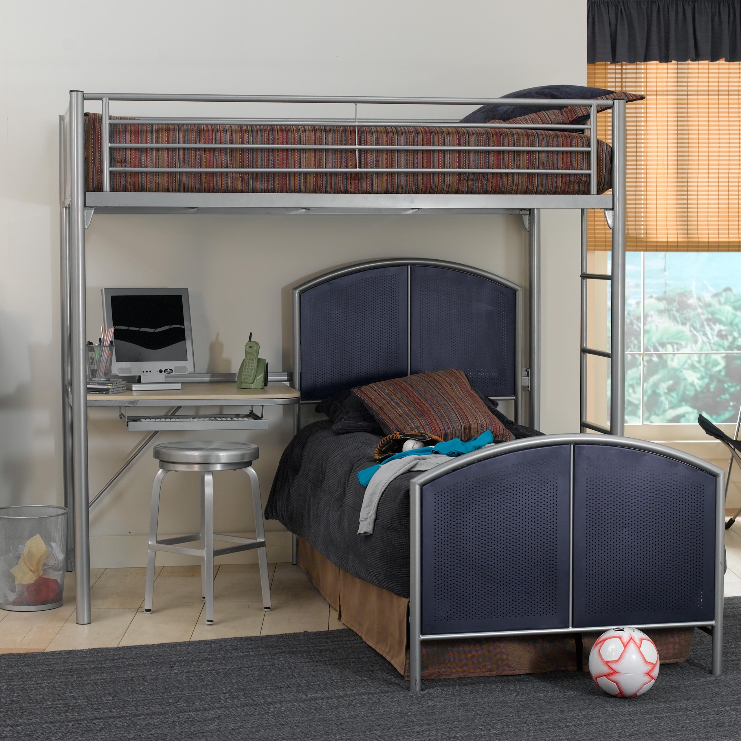 Universal youth twin over twin l shaped bunk bed with