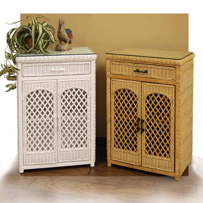 Wicker Linen Cabinet - Foter