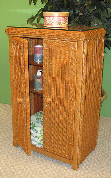 Wicker Linen Cabinet - Foter