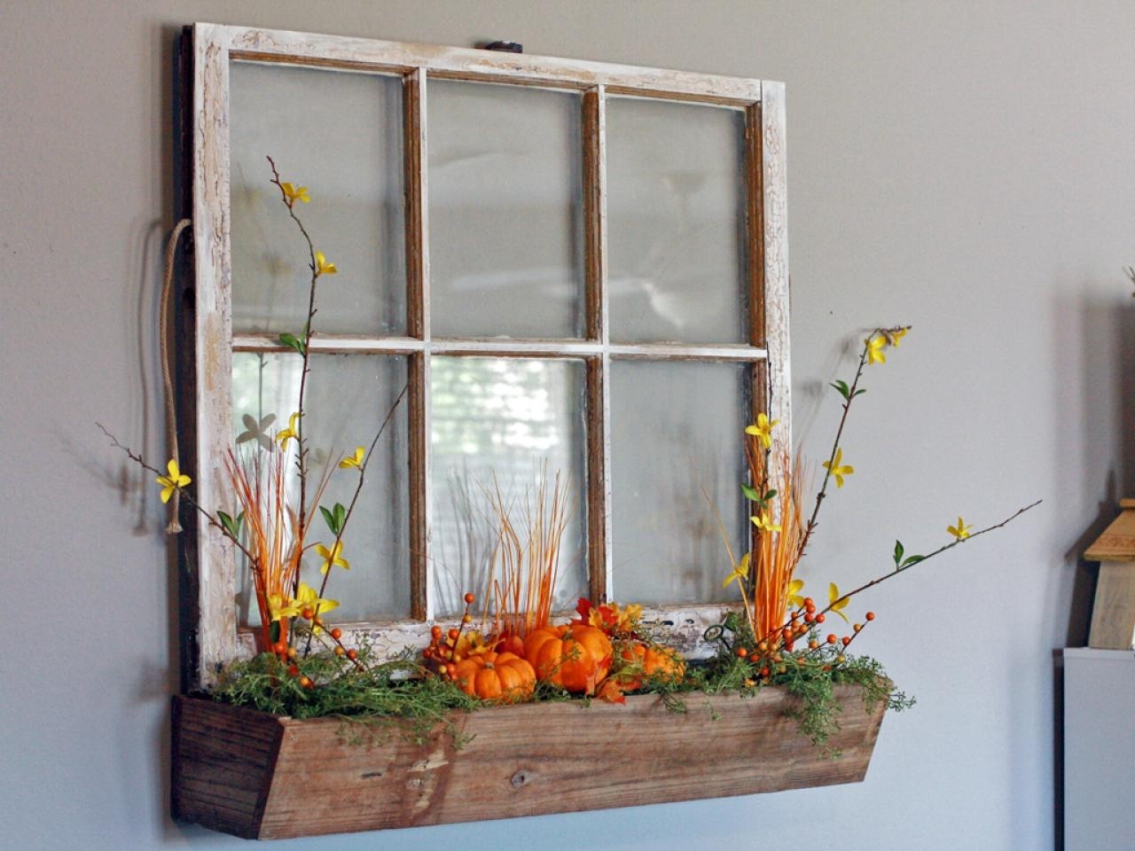 Window box perfect to add a touch of fall to