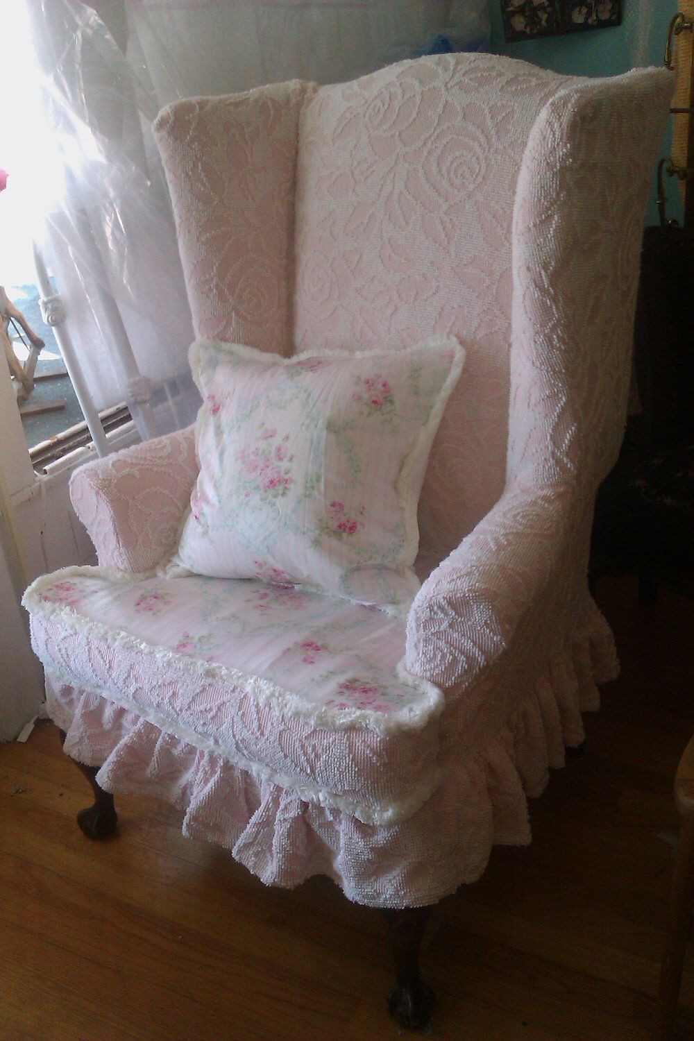 Wingback chair s vintage by vintagechicfurniture gorgeous slipcovers