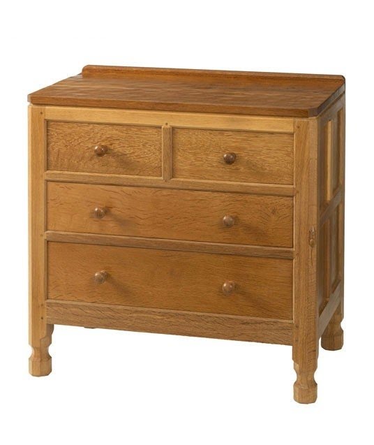 Be120 solid oak chest of four drawers 26 w