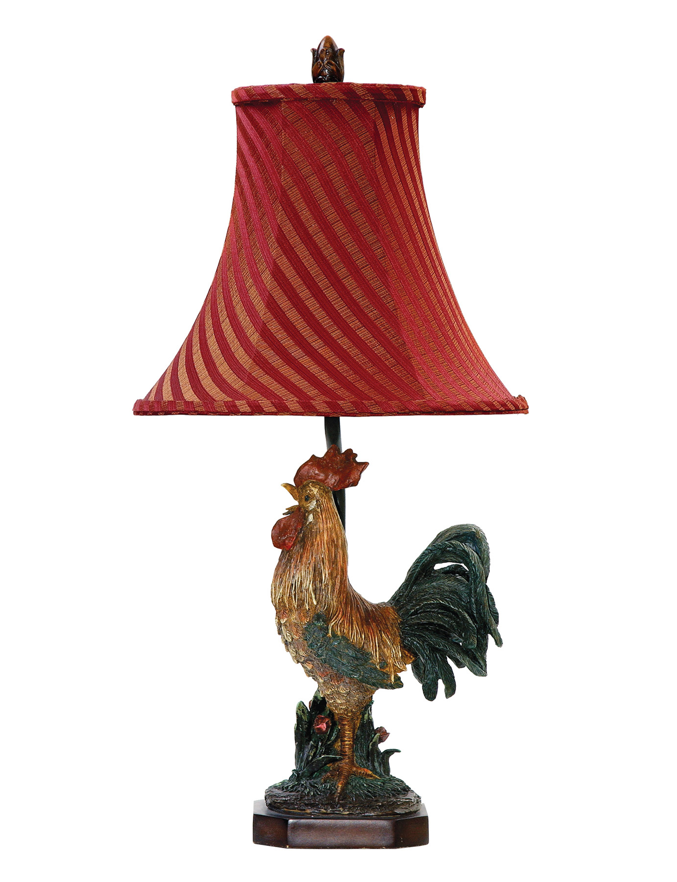 Crowing Rooster 24.25" H Table Lamp with Bell Shade
