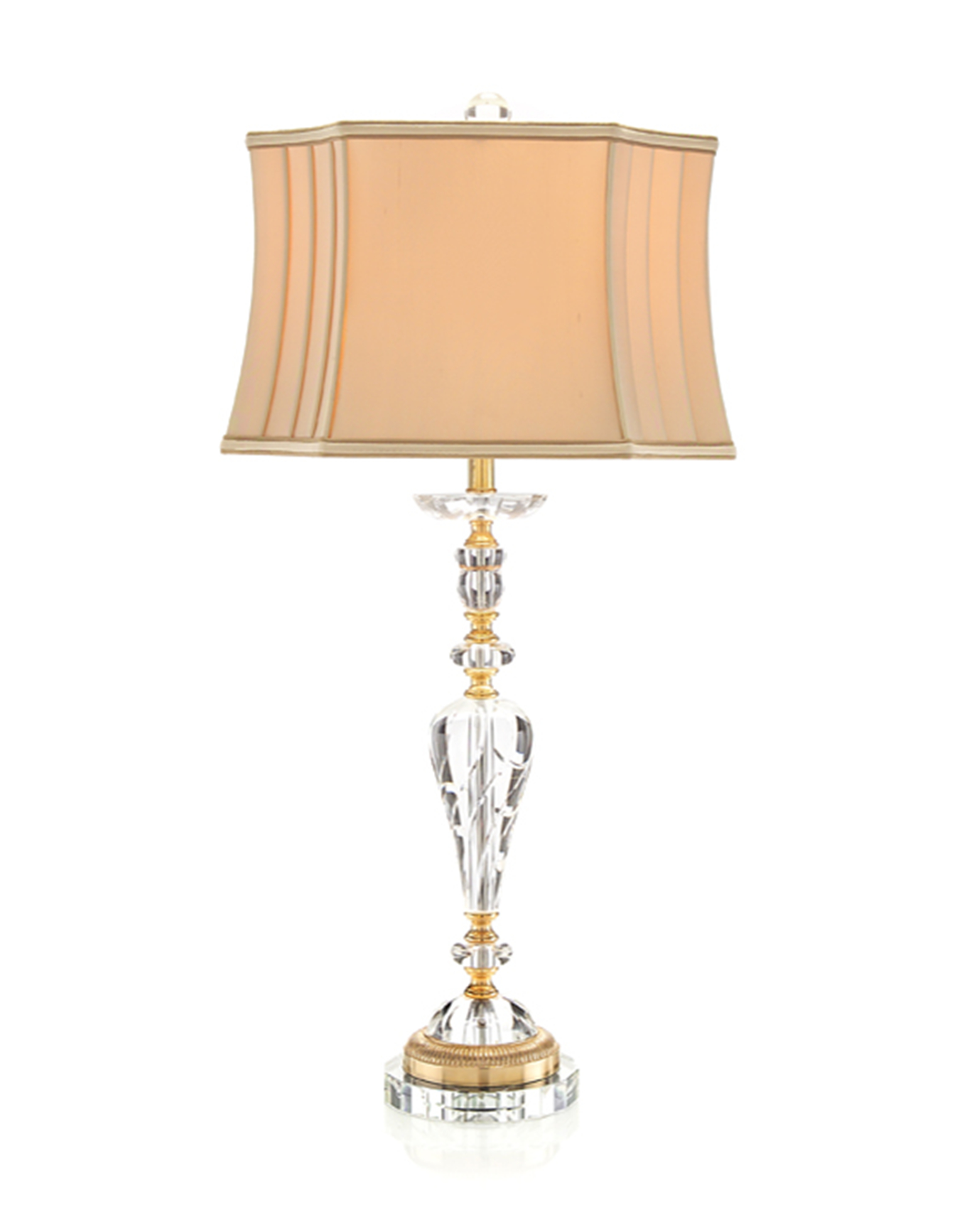 Crystal Swirl 33.5" H Table Lamp with Rectangle Shade