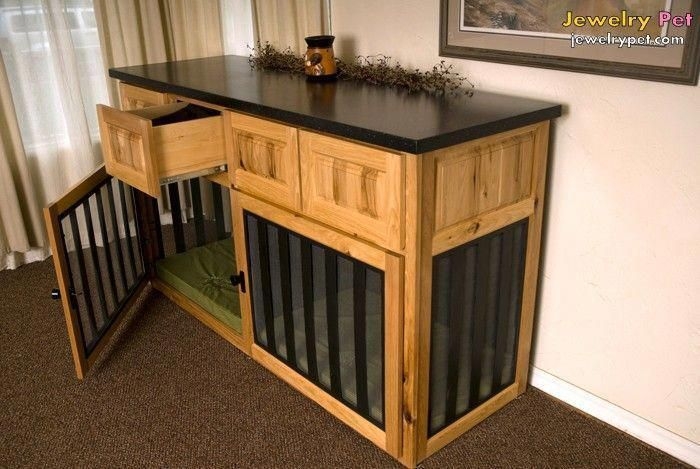 Dog crate tv cabinet