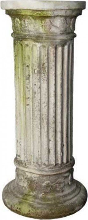 Fibreglass & Resin 32cm Garden Column Pedestal Classical Style Rustic