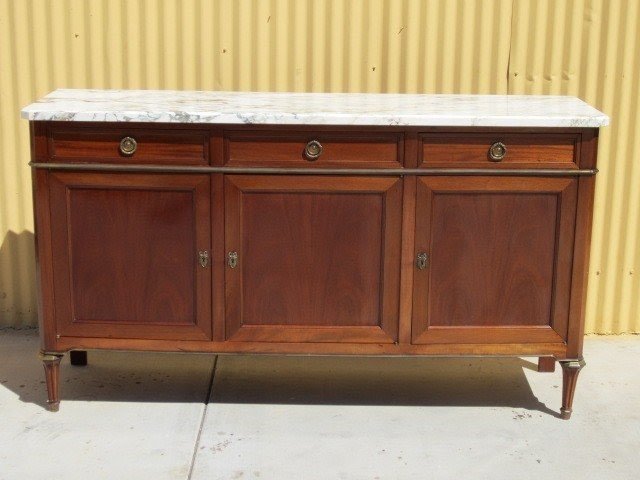 Italian antique marble top sideboard server cabinet antique furniture 1