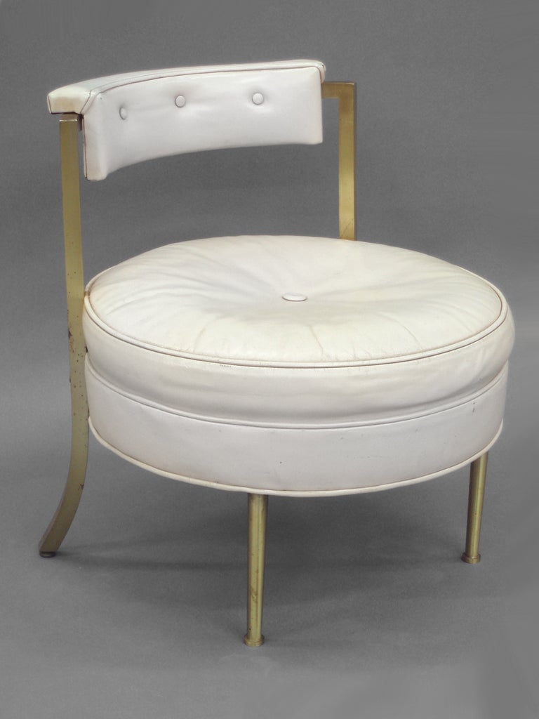 Leather vanity stool 1