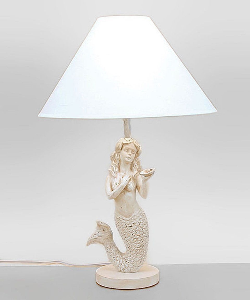 Colorful Mosaic Shade Mermaid Lighted Sculpture Lamp Light Nautical Decor 