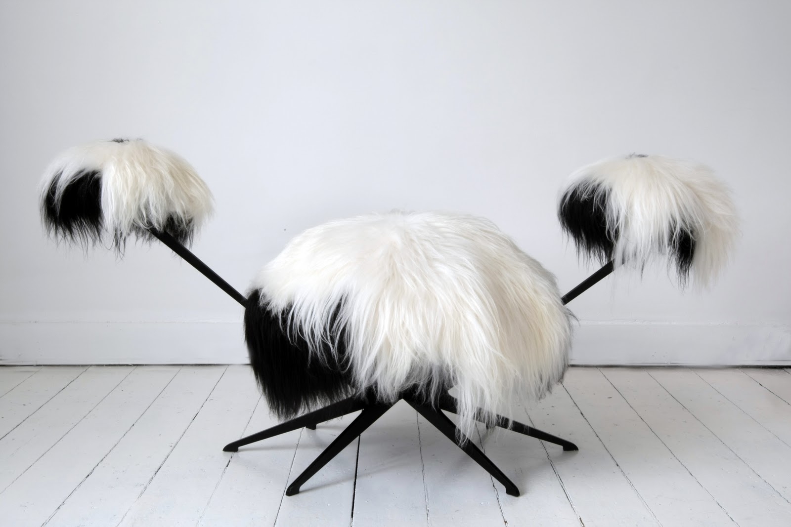 This fluffy ostrich like chair was designed by gert vanhoeven