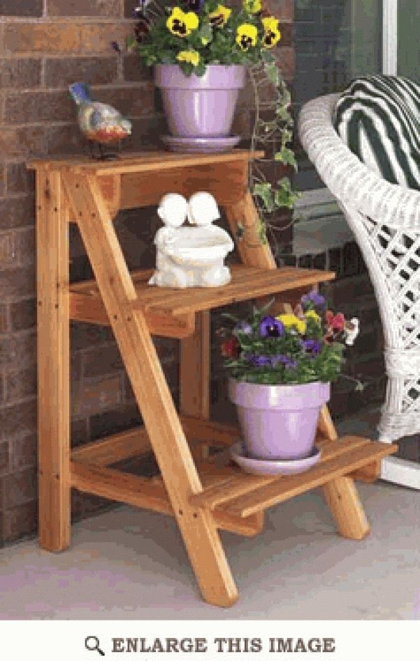 Wood plant stands