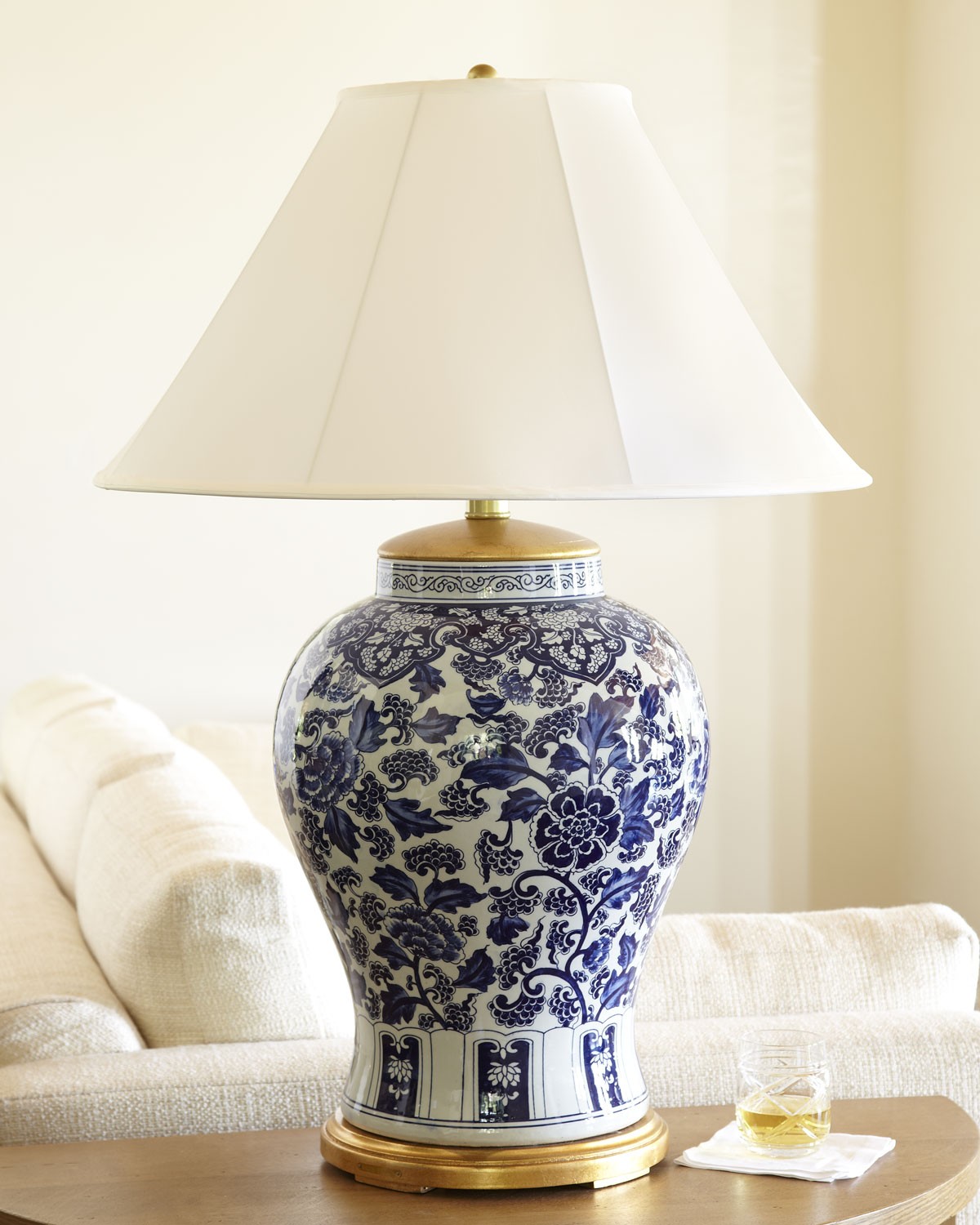 best lampshade shape for ginger jar lamp