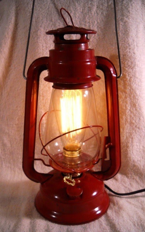 Electric Lantern Table Lamp//rust Patina Hand Finish by JRK LTD  bulgaria//antique Gas Lamp Redesigned for Night Lamp// 