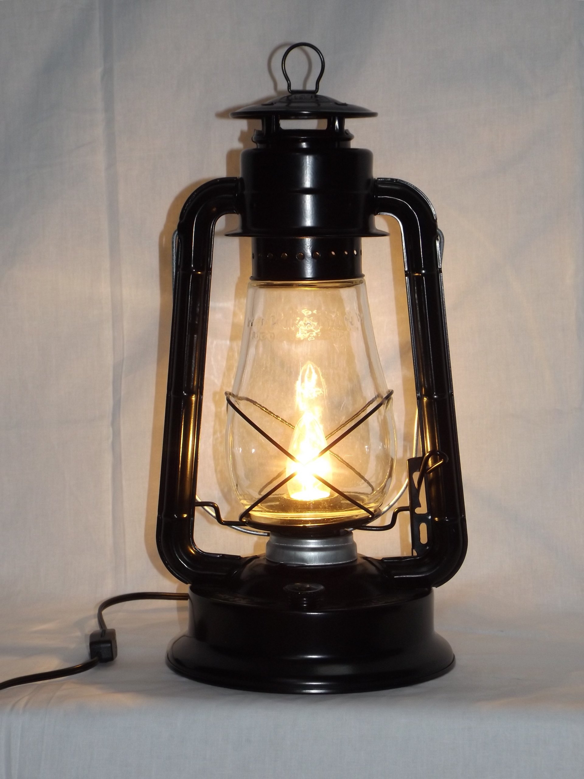 Matte Black Classic Oil Lantern Light Bulb Lamp l Electric Vintage