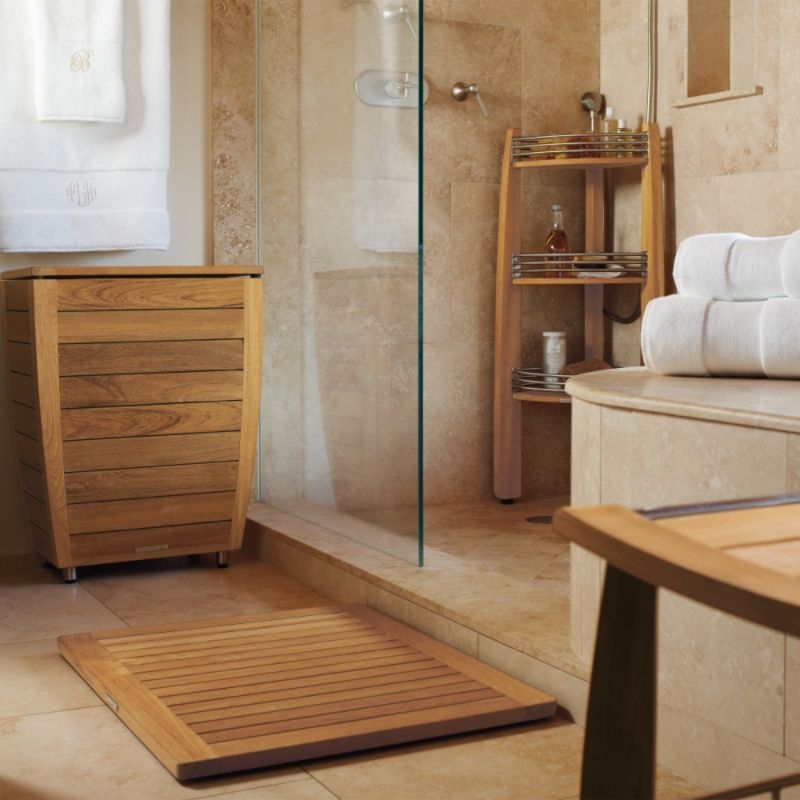 Teak Shower Caddy  Contemporary Teak Wood Shower Caddy