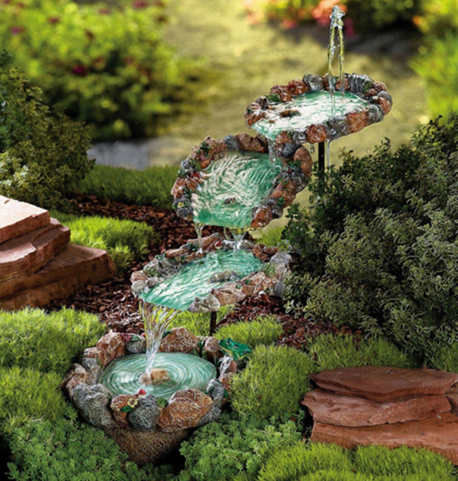 Garden fountain add chick to your outdoor space