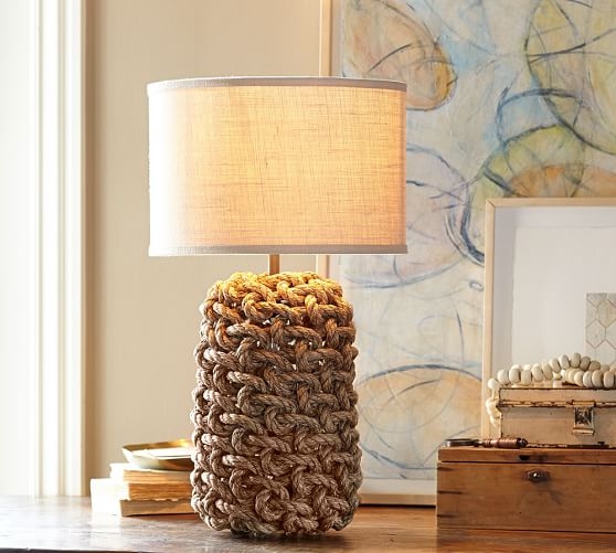 Rope base deals table lamp