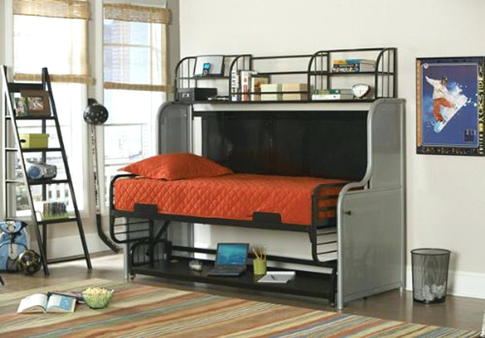 Loft bed with desk and futon 1