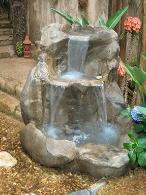 corner waterfall fountain