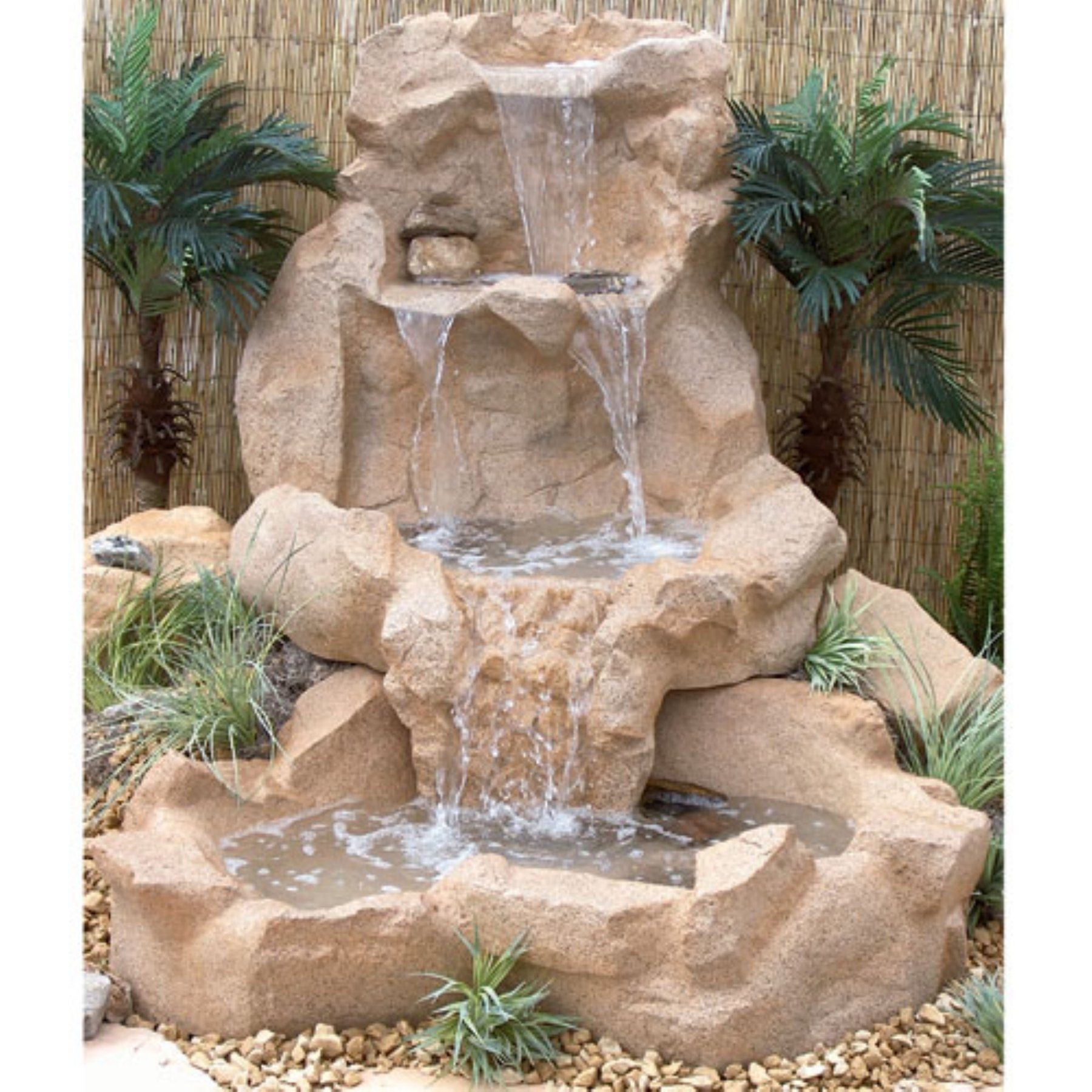 corner waterfall fountain