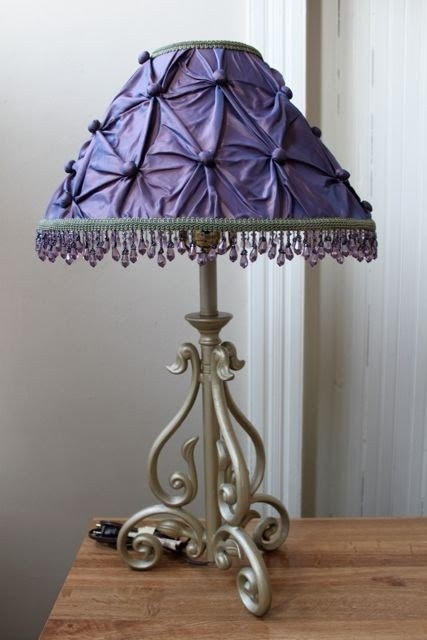 Purple table lamp shade