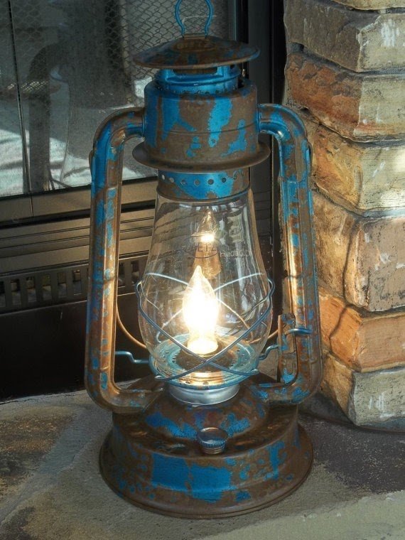 Rustic Electric Lantern Lamp