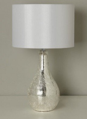 Sabrina small mirrored crackle table lamp