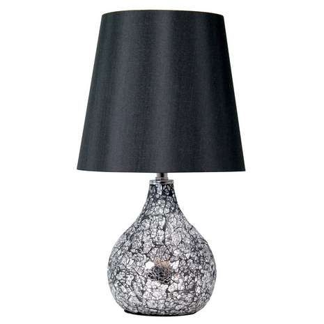 Silver crackle lamp