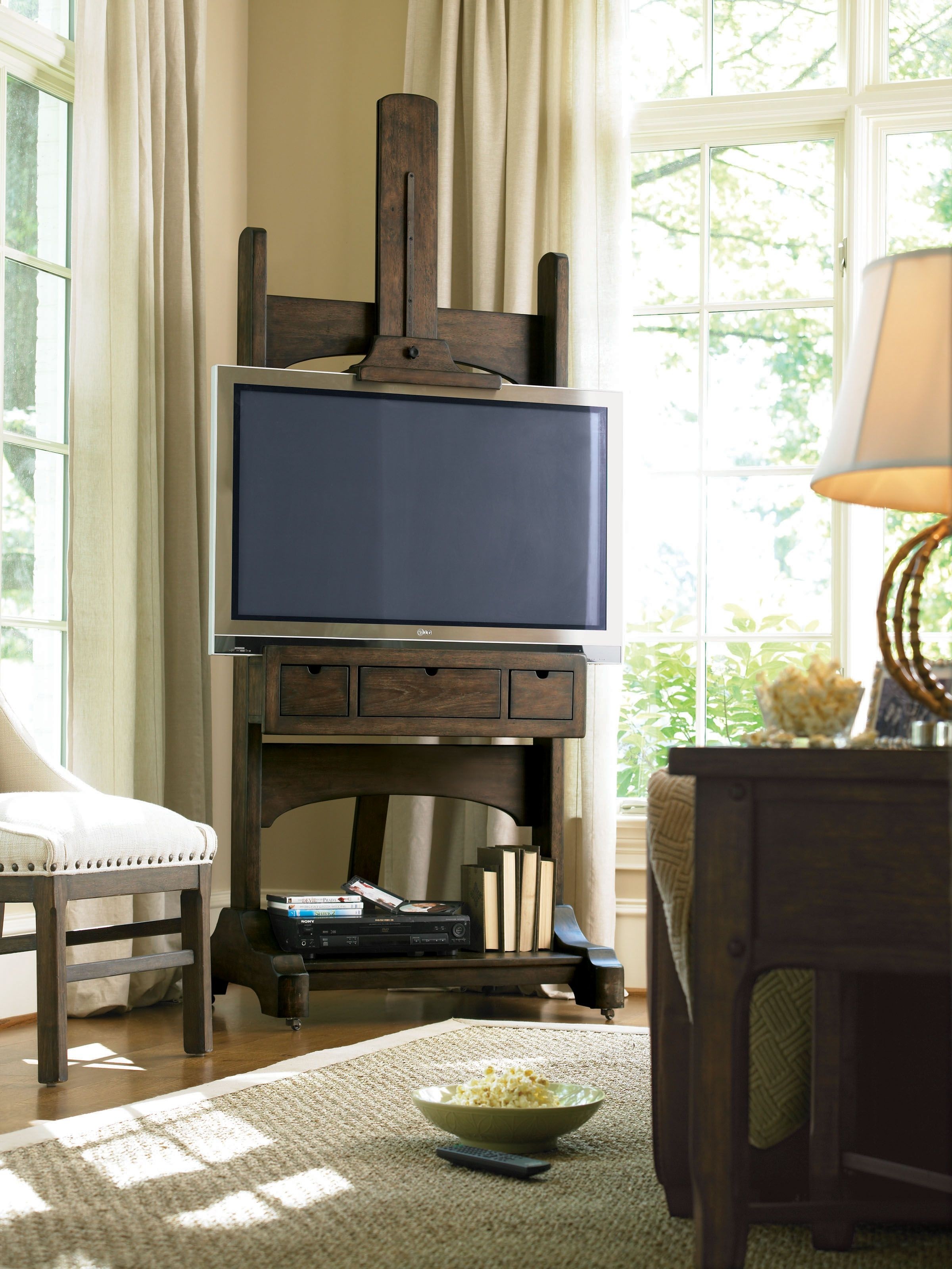 Tall corner tv stands for flat screens great rooms media