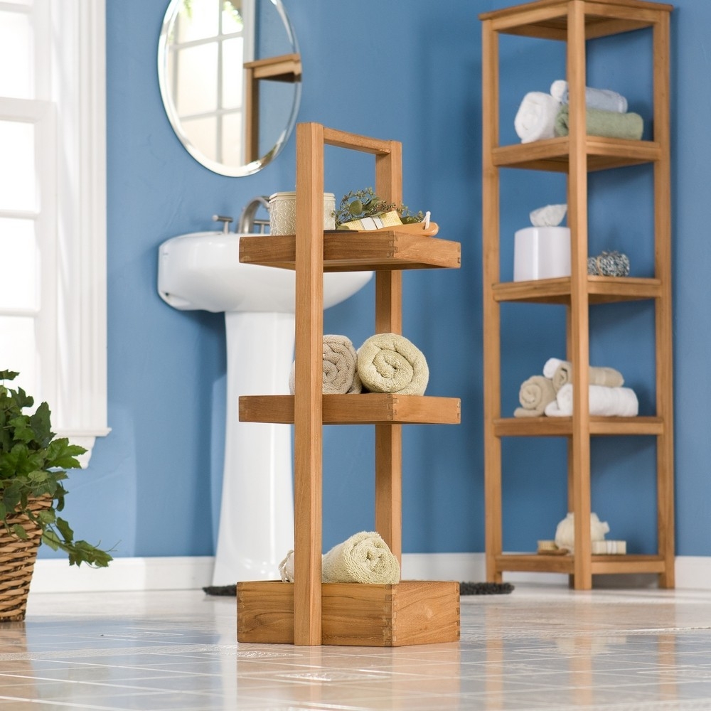 Teak Shower Caddy  Contemporary Teak Wood Shower Caddy