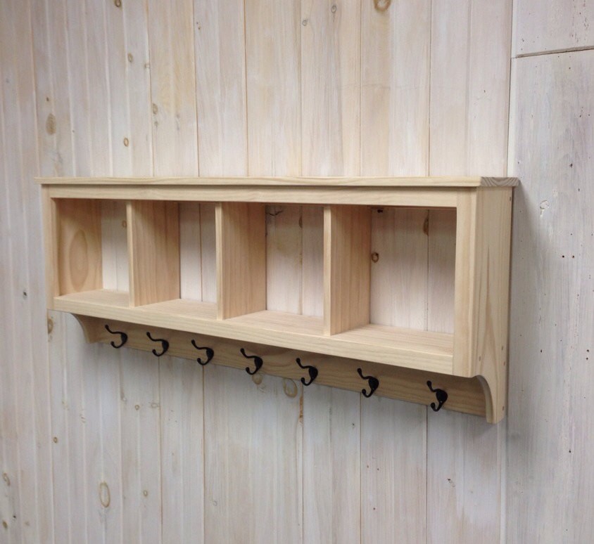 Make your own coat rack - Wall mount - With a Shelf 