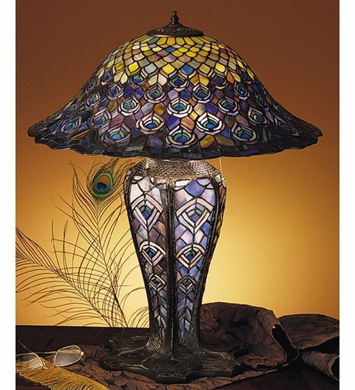 Tiffany lamp peacock