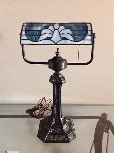 Tiffany style bankers lamp 19