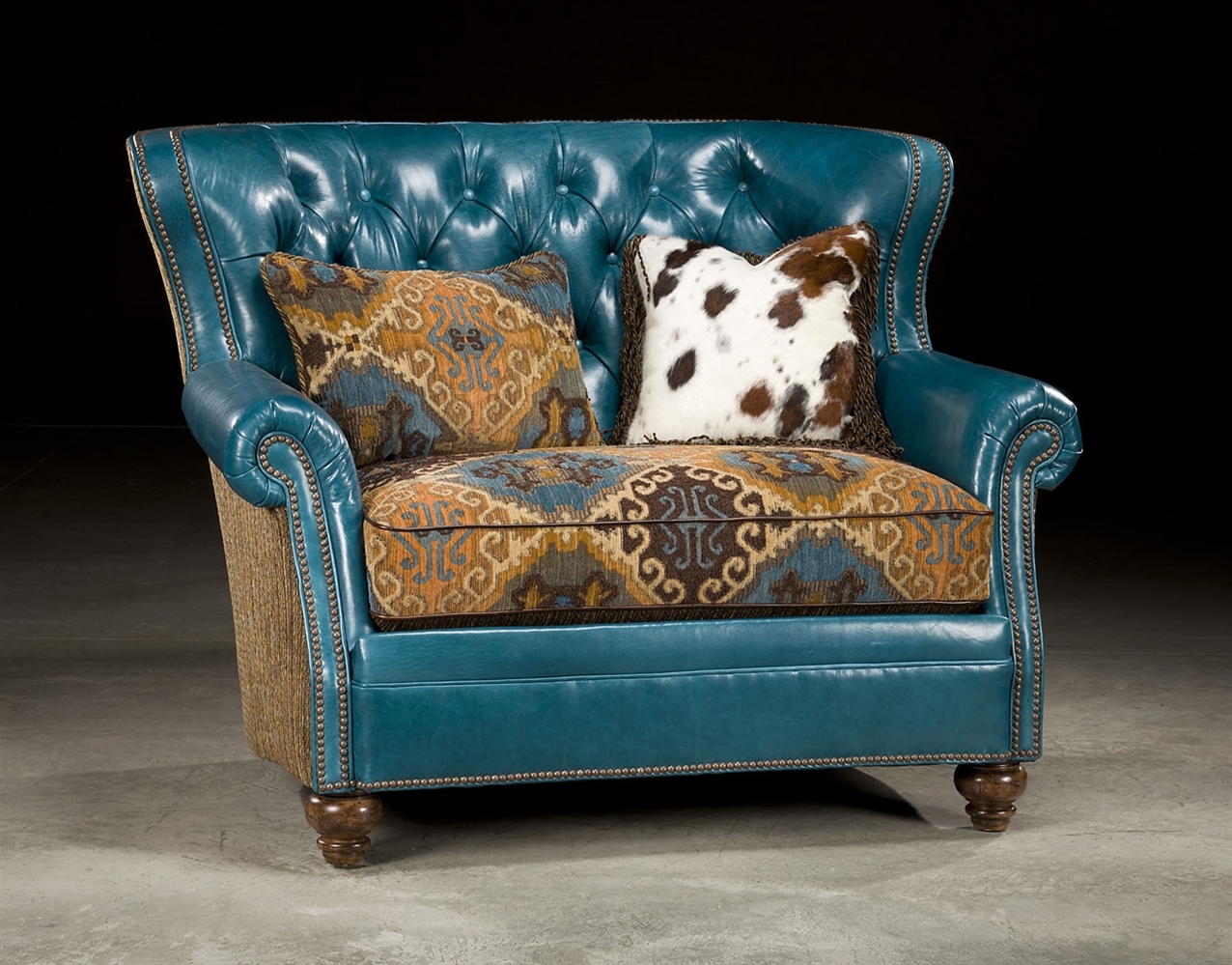 Tufted chesterfield leather chair