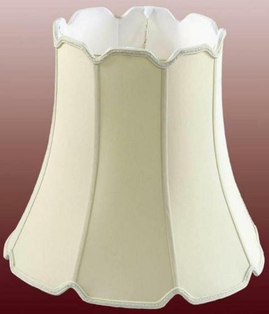 Victorian silk drum lamp shades v notch bell cylinder stiffel