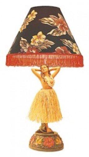 bronze hula girl lamp