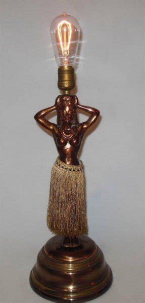 bronze hula girl lamp